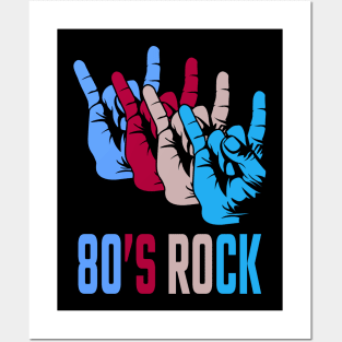 80s Rock Vintage 80s Band Rock Hand Posters and Art